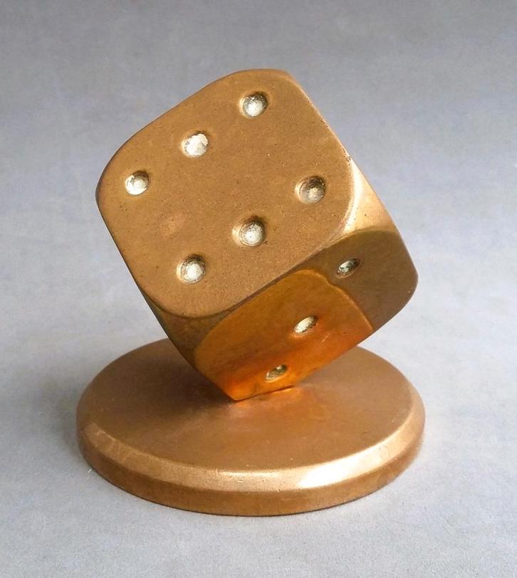 1920-1940Ambachtschool Presse Papier Dobbelsteen Paperweight, Antiek en Kunst, Antiek | Koper en Brons, Ophalen of Verzenden