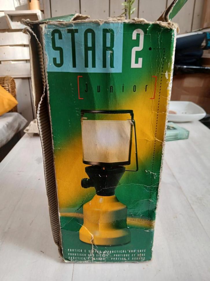Camping, kamperen, nachtvissen, butaan gaslamp Star 2, Caravans en Kamperen, Kampeeraccessoires, Ophalen of Verzenden