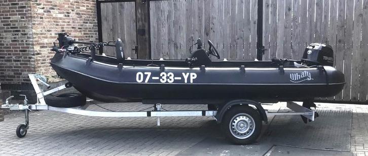 VISBOOT Whaly435 Console met NIEUWE 30pk motor incl.trailer, Watersport en Boten, Vis- en Consoleboten, Zo goed als nieuw, 10 tot 30 pk
