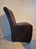 6 x eetkamer stoelen met goed lopende wielen, Huis en Inrichting, Stoelen, Ophalen, Gebruikt, Bruin, Vijf, Zes of meer stoelen