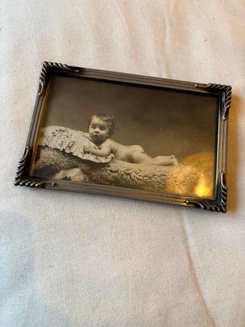 Art Deco verzilverde fotolijst 13 x 8 cm beschikbaar voor biedingen