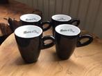 4 zwarte Walküre espresso kopjes,mocca d’or Walküre kopjes, Ophalen, Zo goed als nieuw, Porselein, Kop en/of schotel