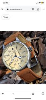 Mil-tec piloten horloge, Sieraden, Tassen en Uiterlijk, Horloges | Heren, Overige merken, Leer, Staal, Polshorloge