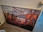 Mooi Schilderij - Brooklyn Bridge, 125 cm of meer, Ophalen of Verzenden, Zo goed als nieuw, Schilderij