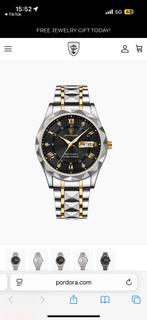 Poedagar horloge met verstelbare band, Overige merken, Staal, Polshorloge, Ophalen of Verzenden