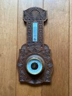 Vintage Barometer met Thermometer houtsnijwerk, Verzenden, Gebruikt, Barometer