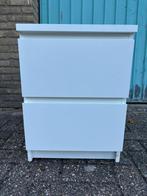 Ikea nachtkastje Malm wit, Ophalen, Gebruikt, Minder dan 45 cm, 55 tot 70 cm