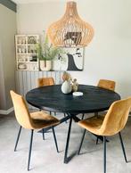 Eettafelstoelen bruin zandkleur, Huis en Inrichting, Stoelen, Ophalen, Gebruikt, Bruin, Vier