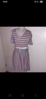 Lief zomer jurkje met glitterspikkel, maat S, Ophalen of Verzenden, Nieuw, Maat 36 (S), Onder de knie