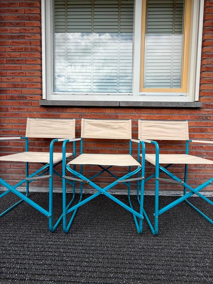 3 X Lerolin Regiseursstoelen / Kampeerstoel / Visstoel, Tuin en Terras, Tuinstoelen, Gebruikt, Ophalen