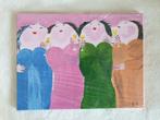 Dikke dames 40x30cm, Antiek en Kunst, Kunst | Schilderijen | Modern, Ophalen of Verzenden