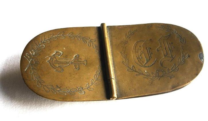 ﻿1870 ANTIEKE KOPEREN SCHEEPMANS SNUIFDOOS - wvq, Antiek en Kunst, Antiek | Overige Antiek, Verzenden