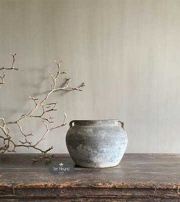 Oud Chinees potje kruikje met oren stoer sober landelijk beschikbaar voor biedingen