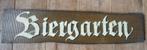 Groot handgeschilderd houten bord/Biergarten/Oktoberfest, Ophalen of Verzenden, Nieuw