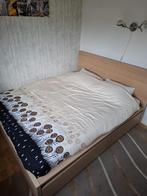 Ikea Malm bed 160x200 + matras, Ophalen, Gebruikt, Bruin, Tweepersoons