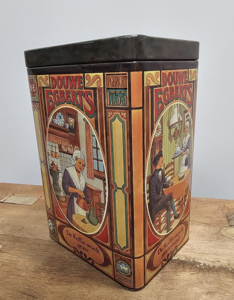OUD BROCANT "DOUWE EGBERTS" KOFFIEBLIK, Ophalen of Verzenden, Gebruikt, Koffie, Douwe Egberts