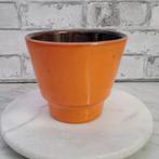 Retro oranje bloempot, Ophalen of Verzenden, Huis en Inrichting