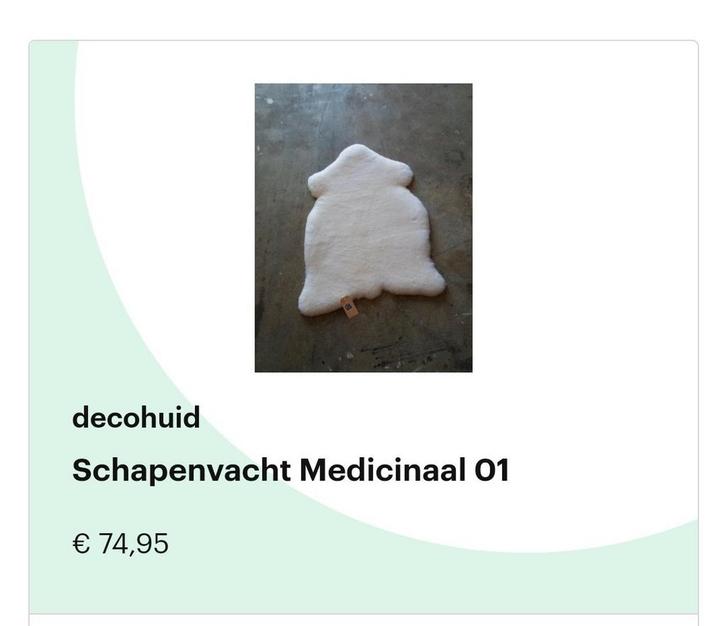Schapenvacht Medicinaal schapenwol wit baby ledikant kleed, Huis en Inrichting, Overige Huis en Inrichting, Nieuw, Ophalen of Verzenden