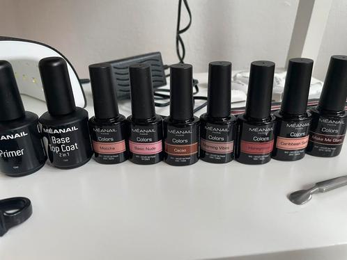 Meanail gellak - volledige set., Sieraden, Tassen en Uiterlijk, Uiterlijk | Cosmetica en Make-up, Zo goed als nieuw, Handen en Nagels