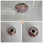 Roze murano/glasbedel Pandora, Sieraden, Tassen en Uiterlijk, Bedels, Ophalen of Verzenden, Zo goed als nieuw, Zilver, Pandora
