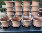 plantenpot potten 10 stuks plastic met onderschotel (25 cm), 25 tot 40 cm, Kunststof, Gebruikt, Rond