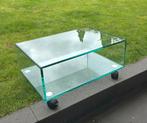 Glazen  bijzetafel / salontafel nieuwstaat, Huis en Inrichting, Ophalen, 100 tot 150 cm, 50 tot 100 cm, Minder dan 50 cm