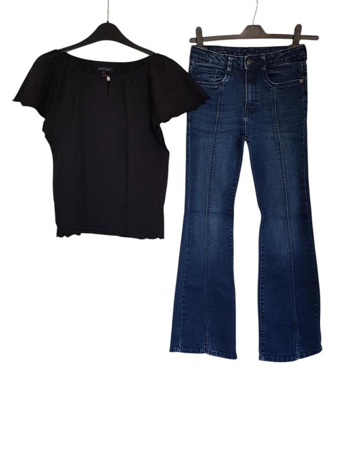 Mooie JILL & MITCH stretch flare fit high waist jeans mt 158, Kinderen en Baby's, Kinderkleding | Maat 158, Zo goed als nieuw