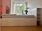 BRIMNES IKEA bedframe 180 x 200 en bedeinde, Huis en Inrichting, Slaapkamer | Bedden, Ophalen, Wit, Tweepersoons, Zo goed als nieuw