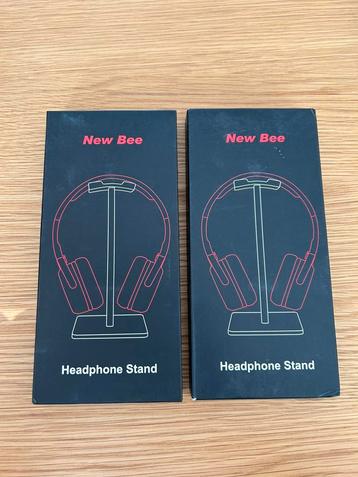 2x nieuwe New Bee koptelefoonhouder wit beschikbaar voor biedingen