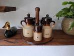 Franse vintage olie azijn zout en peper set, Ophalen of Verzenden