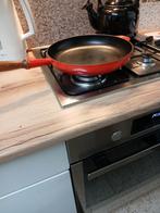 Le Creuset Koekenpan - Topkwaliteit!, Huis en Inrichting, Gebruikt, Gietijzer, Ophalen of Verzenden, Keramische plaat