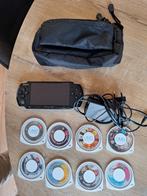 Sony playstation portable 3004 + 8 games, oplader en hoesje, Spelcomputers en Games, S, Ophalen of Verzenden, Zo goed als nieuw