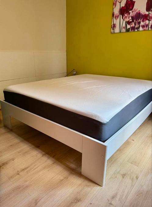 Tweepersoonsbed + Emma matras, Huis en Inrichting, Slaapkamer | Bedden, Zo goed als nieuw, Tweepersoons, 160 cm, 200 cm, Ophalen