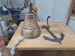 Antieke Scheepsbel met Anker - Maritieme Decoratie, Verzamelen, Scheepvaart, Ophalen of Verzenden