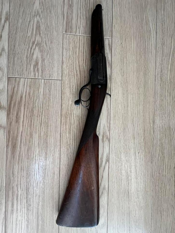 Antiek enkelloops geweer kaliber .16, Antiek en Kunst, Antiek | Overige Antiek, Ophalen of Verzenden