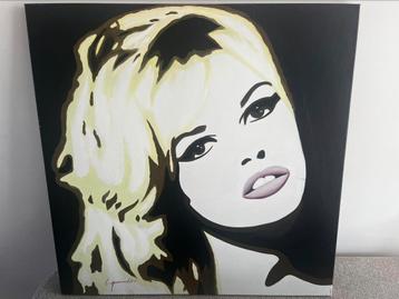 Schilderij Brigitte Bardot, 100x100cm beschikbaar voor biedingen