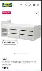 Ikea Eenpersoonsbed, Huis en Inrichting, Slaapkamer | Bedden, 90 cm, Eenpersoons, Zo goed als nieuw, Hout