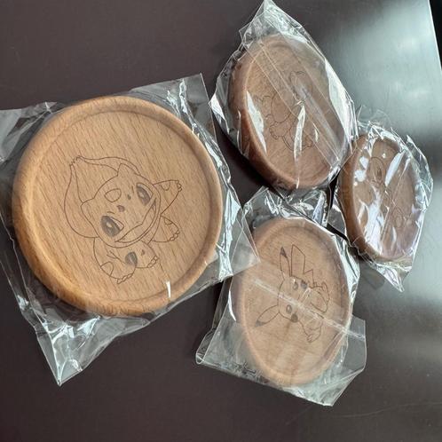Pokemon Onderzetters Hout, Huis en Inrichting, Woonaccessoires | Onderzetters, Nieuw, Glas of Kopje, Ophalen of Verzenden