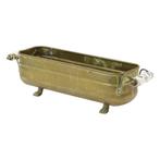 Messing Plantenbak Bloembak Leeuwenpootjes Delfts Keramiek, Tuin en Terras, Bloembakken en Plantenbakken, Tuin, Gebruikt, Minder dan 30 cm