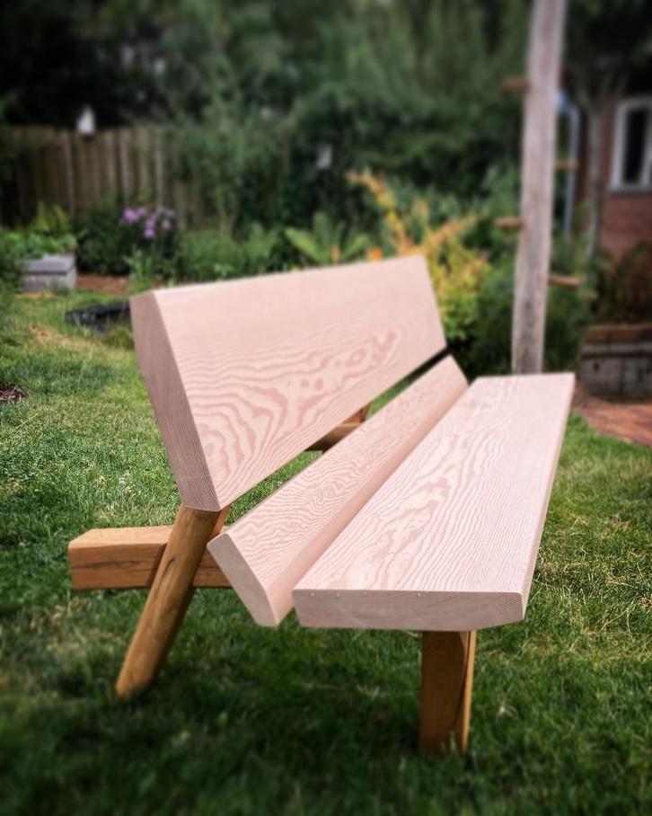 Tuinbank, Buitenbank van massief hout 180cm lang, Tuin en Terras, Tuinbanken, Nieuw, Hout, Ophalen