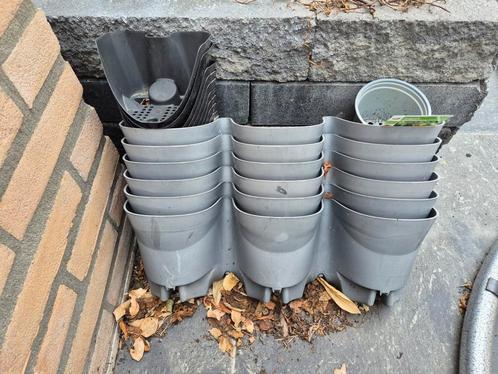 Wand Kweekpotten met Inzetstukken 6 in totaal, Tuin en Terras, Bloembakken en Plantenbakken, Gebruikt, Kunststof, Binnen, Balkon