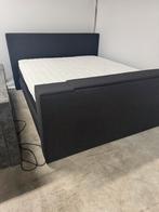 Boxspring vlak met tv lift 180x200 compleet, Ophalen, Zwart, Tweepersoons, Zo goed als nieuw