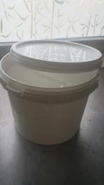 Witte emmers met deksel, Huis en Inrichting, Emmers, Ophalen, Zo goed als nieuw, Kunststof, Met deksel