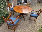 Uitschuifbare Eettafel - Rond/Vierkant - Mahoniekleur, Huis en Inrichting, Ophalen of Verzenden, Royal antique collection, Rac