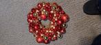 Mooie rood met gouden kerstballen krans met verlichting, Diversen, Kerst, Ophalen, Zo goed als nieuw