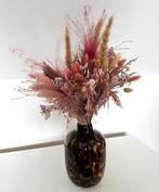 Luipaard / cheetah vaas inclusief droogbloemen, Huis en Inrichting, Overige kleuren, Nieuw, Ophalen of Verzenden, Glas