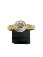 Nieuwe gouden ring met antieke roosdiamant. Maat 18,5, 18 tot 19, Verzenden, Zo goed als nieuw, Met edelsteen