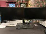 Complete set: Intel NUC + 2 Philips 24” monitor + monitorarm, Computers en Software, Monitoren, Ophalen, Gebruikt, Phillips., Full HD