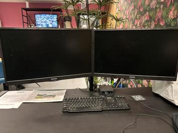 Complete set: Intel NUC + 2 Philips 24” monitor + monitorarm beschikbaar voor biedingen