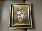 Schilderij stilleven bloemen in vaas, Ophalen of Verzenden